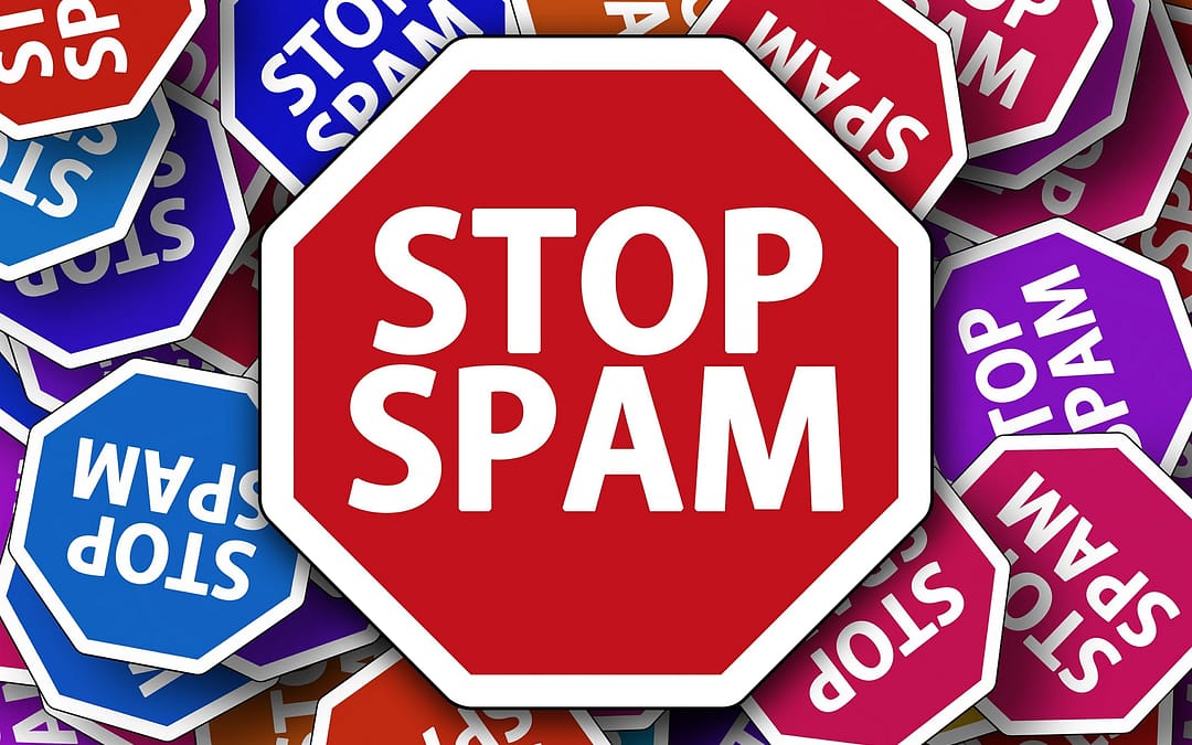 Traffic Signs that read Stop Spam